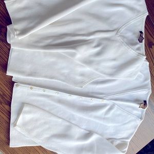 Bright white twin set